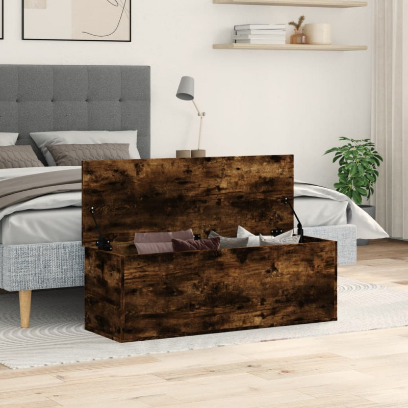 Skrzynia, przydymiony dąb, 102x35x35cm, materiał drewnopochodny
