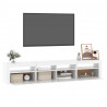 Szafka pod TV z oświetleniem LED, biała, 210x35x40 cm