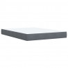 Łóżko kontynentalne z materacem, ciemnoszara, aksamit 140x190cm