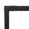 Stół ogrodowy ze szklanym blatem, czarny, 150x90x75cm rattan PE
