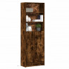 Wysoka szafka z LED, przydymiony dąb, 69x32,5x200 cm