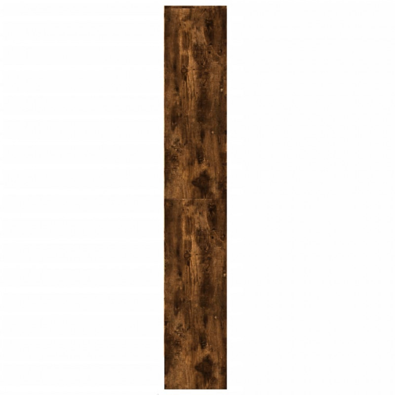 Wysoka szafka z LED, przydymiony dąb, 69x32,5x200 cm