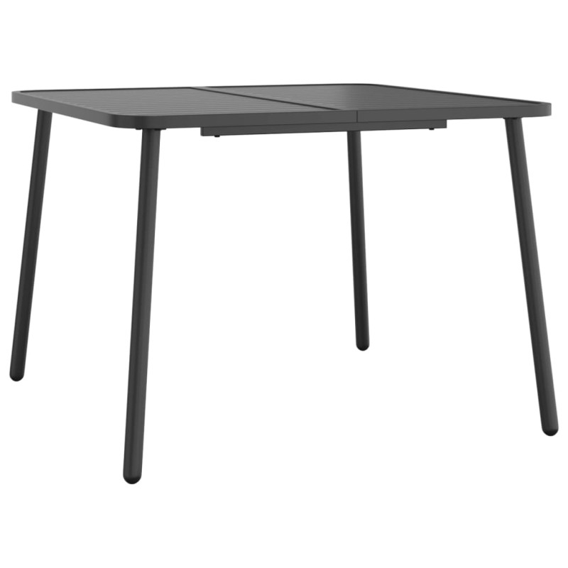 Stolik ogrodowy, antracytowy, 100x100x71 cm, stal