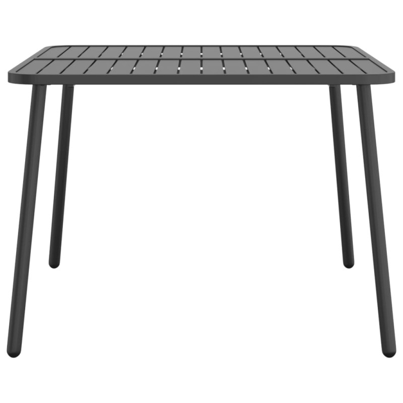 Stolik ogrodowy, antracytowy, 100x100x71 cm, stal