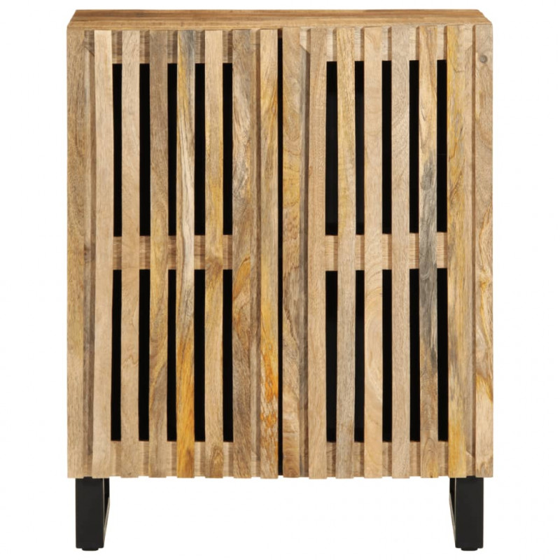Szafka, 60x34x75 cm, lite surowe drewno mango