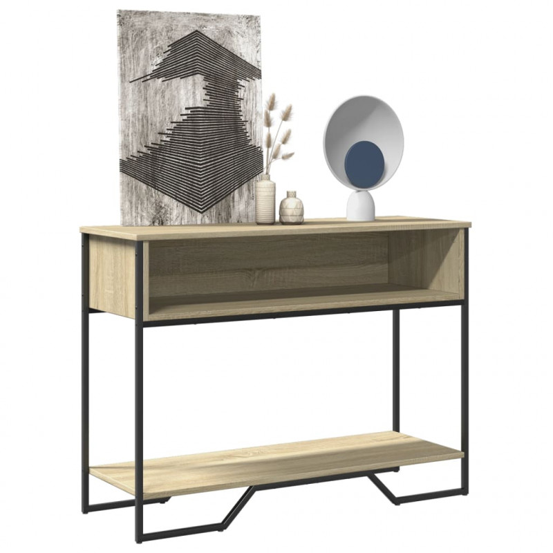 Stolik konsolowy, dąb sonoma, 100x35x74,5 cm