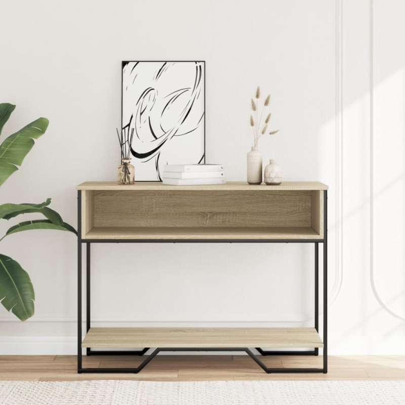 Stolik konsolowy, dąb sonoma, 100x35x74,5 cm