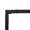 Stolik barowy ze szklanym blatem, czarny, 180x70x110 cm