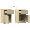 Szafka nocna z LED, kolor dąb sonoma, materiał drewnopochodny