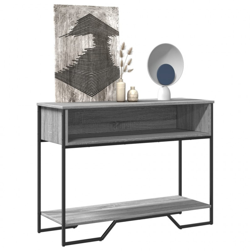 Stolik konsolowy, szary dąb sonoma, 100x35x74,5 cm