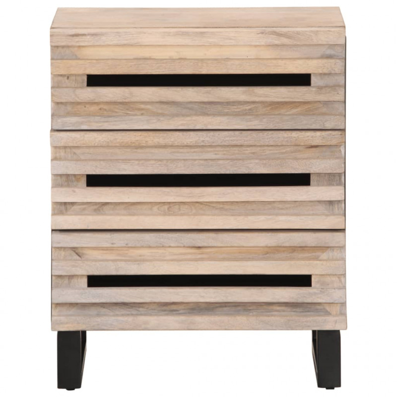 Szafka nocna, 50x34x62 cm, lite drewno mango