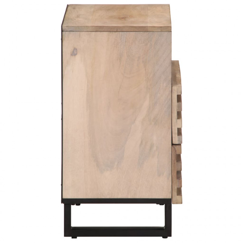 Szafka nocna, 50x34x62 cm, surowe drewno mango