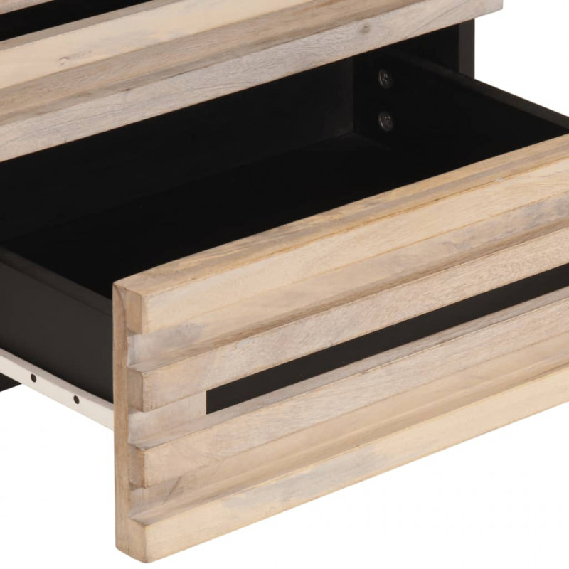 Szafka nocna, 50x34x62 cm, surowe drewno mango