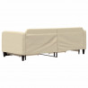 Sofa rozsuwana z szufladami, kremowa, 90x200 cm, tkanina