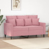 Sofa 2-osobowa, różowy, 120 cm, tapicerowana aksamitem