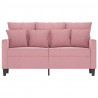 Sofa 2-osobowa, różowy, 120 cm, tapicerowana aksamitem