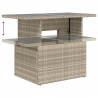 8-cz. zestaw mebli ogrodowych, poduszki, jasnoszary polirattan