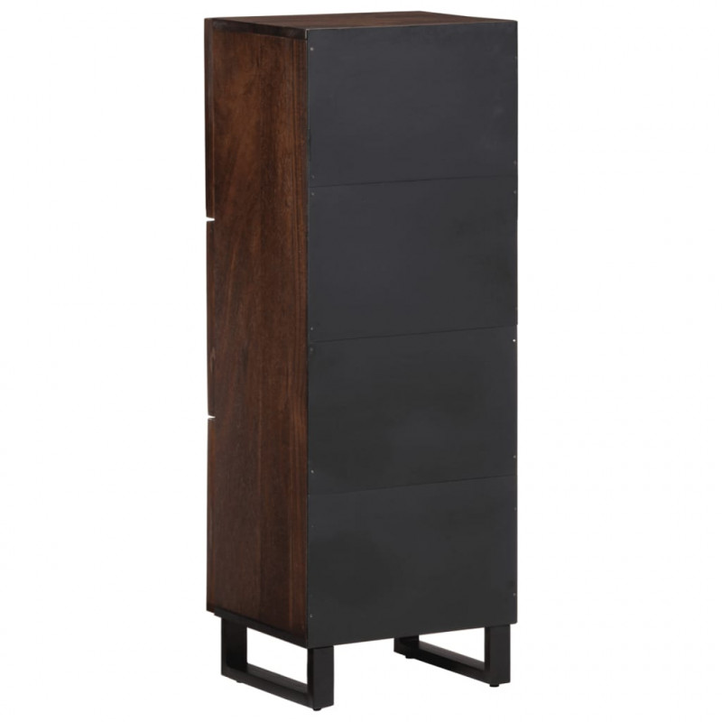 Szafka, brązowa, 40x34x110 cm, lite drewno mango