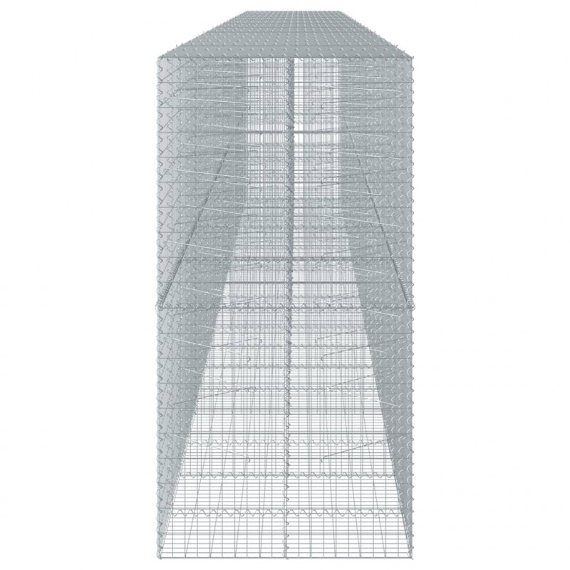 Kosz gabionowy z pokrywą, 1000x100x200 cm, galwanizowane żelazo