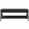 Stolik kawowy z LED Infinity, czarny, 90x50x38 cm