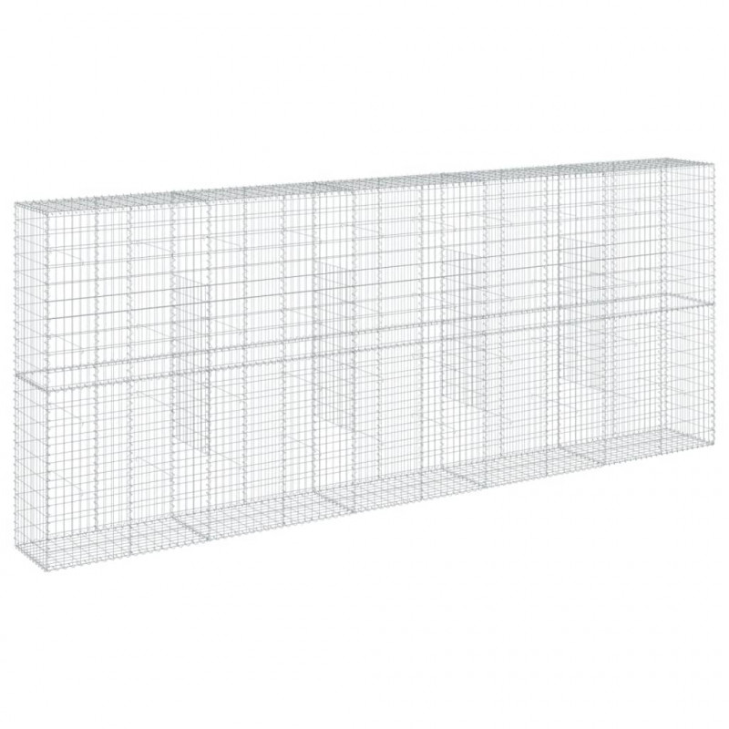 Kosz gabionowy z pokrywą, 500x50x200 cm, galwanizowane żelazo