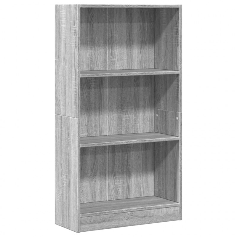 Regał, szary dąb sonoma, 60x24x109 cm, materiał drewnopochodny