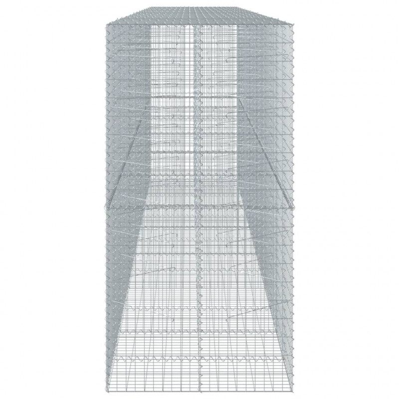 Kosz gabionowy z pokrywą, 650x100x200 cm, galwanizowane żelazo