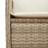 3-cz. wypoczynek do ogrodu, z poduszkami, beżowy rattan PE
