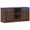 Szafka pod TV z LED, brązowy dąb, 100x34x50 cm
