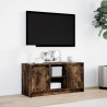 Szafka pod TV z LED, przydymiony dąb, 100x34x50 cm