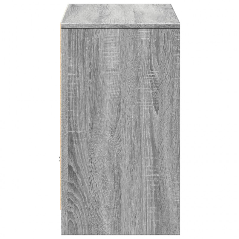 Szafka TV z LED, szary dąb sonoma, 91x34x61 cm