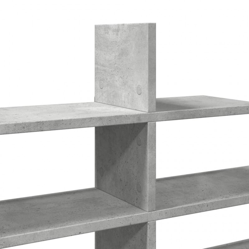 Półka ścienna, szarość betonu, 124,5x18x60,5 cm