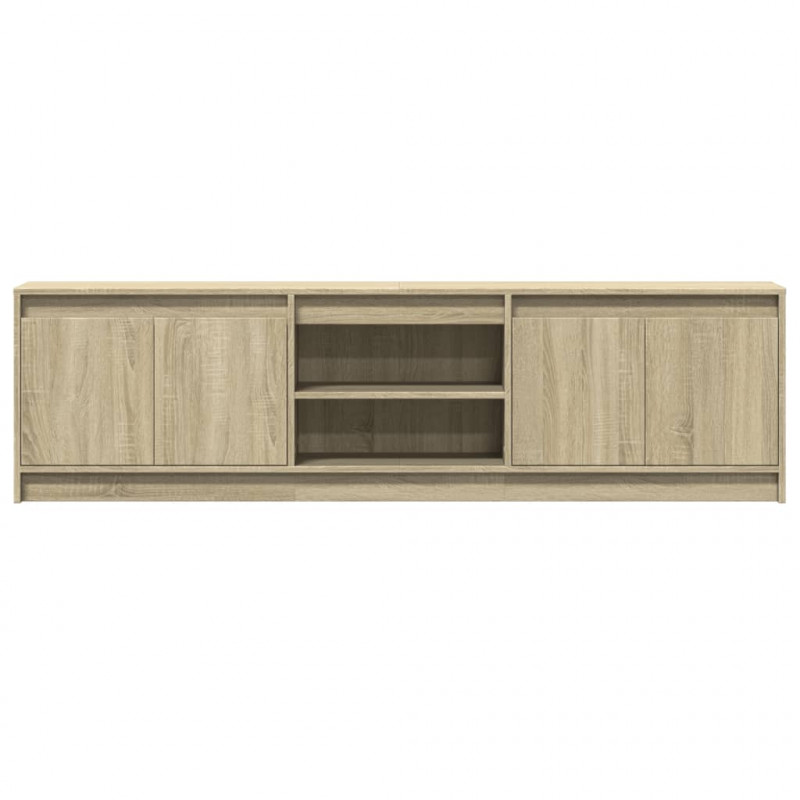 Szafka pod TV z LED, dąb sonoma, 180x34x50 cm