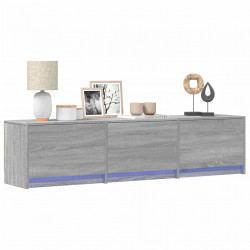 Szafka pod TV z LED, szary dąb sonoma, 165x34x40 cm