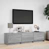 Szafka pod TV z LED, szary dąb sonoma, 165x34x40 cm