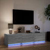 Szafka pod TV z LED, szary dąb sonoma, 165x34x40 cm