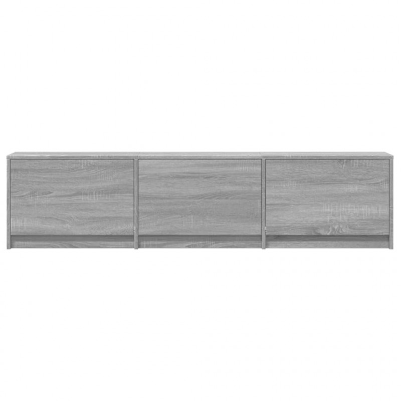 Szafka pod TV z LED, szary dąb sonoma, 165x34x40 cm