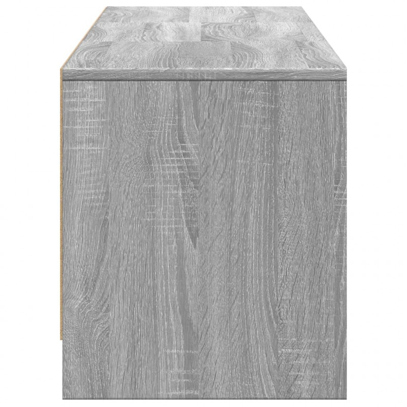 Szafka pod TV z LED, szary dąb sonoma, 165x34x40 cm