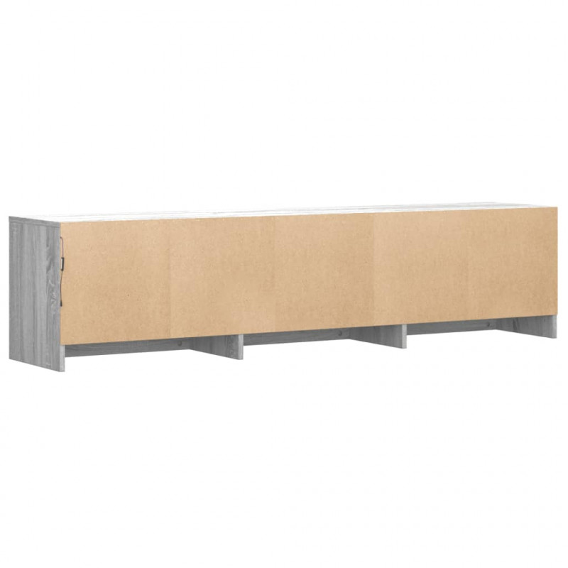 Szafka pod TV z LED, szary dąb sonoma, 165x34x40 cm