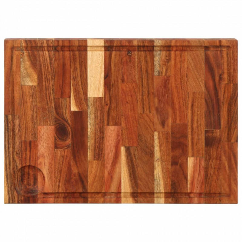 Deska do krojenia, 42x30x4 cm, lite drewno akacjowe