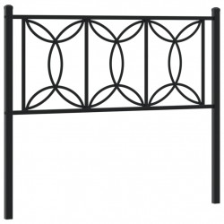 Metalowe wezgłowie, czarne, 107 cm