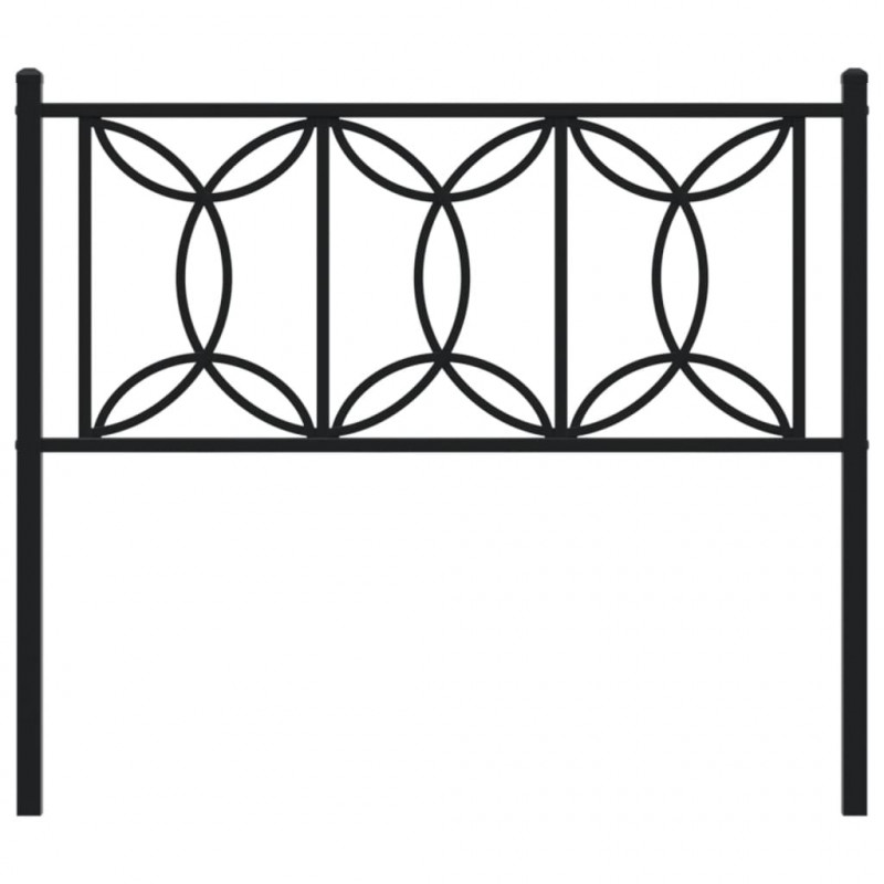 Metalowe wezgłowie, czarne, 107 cm