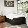 Łóżko kontynentalne z materacem, czarne, 120x190 cm, ekoskóra