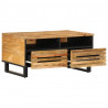 Stolik kawowy, 80x55x40 cm, surowe lite drewno mango
