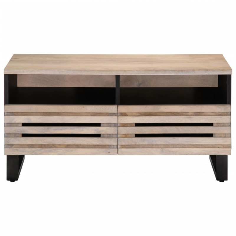 : Stolik kawowy, 80x55x40 cm, lite drewno mango