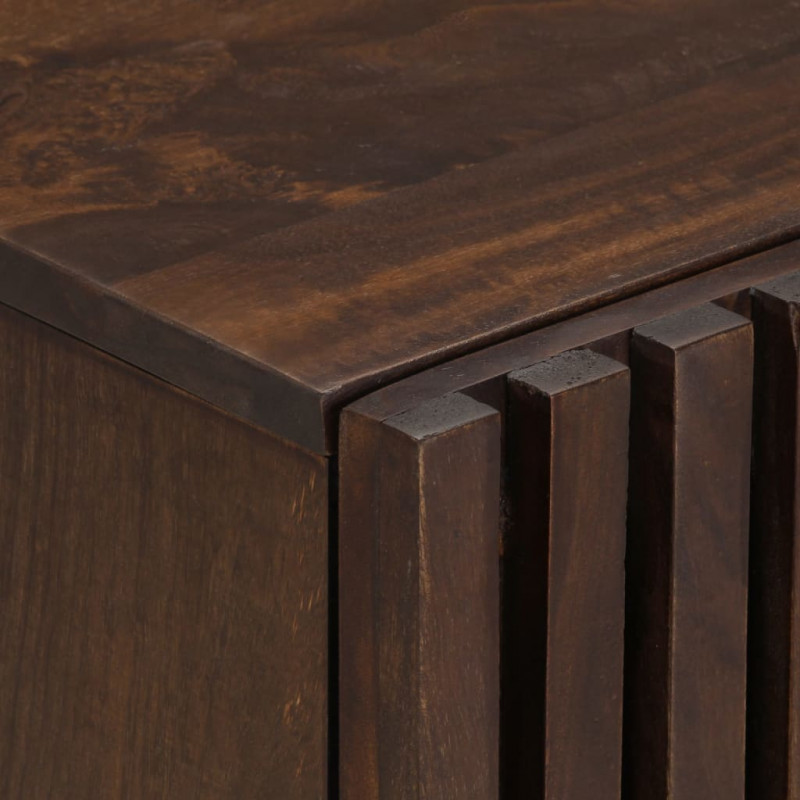 Szafka łazienkowa, brązowa, 38x34x58 cm, lite drewno mango