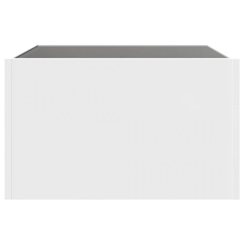 Stolik kawowy z LED Infinity, biały, 50x50x30 cm