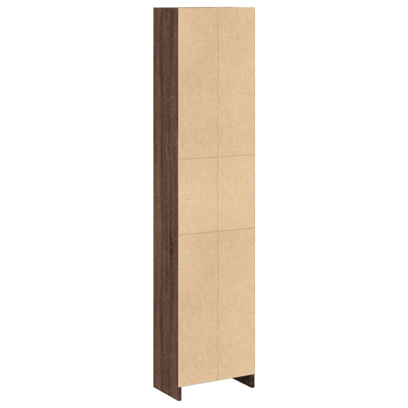 Regał, brązowy dąb, 40x24x176 cm, materiał drewnopochodny