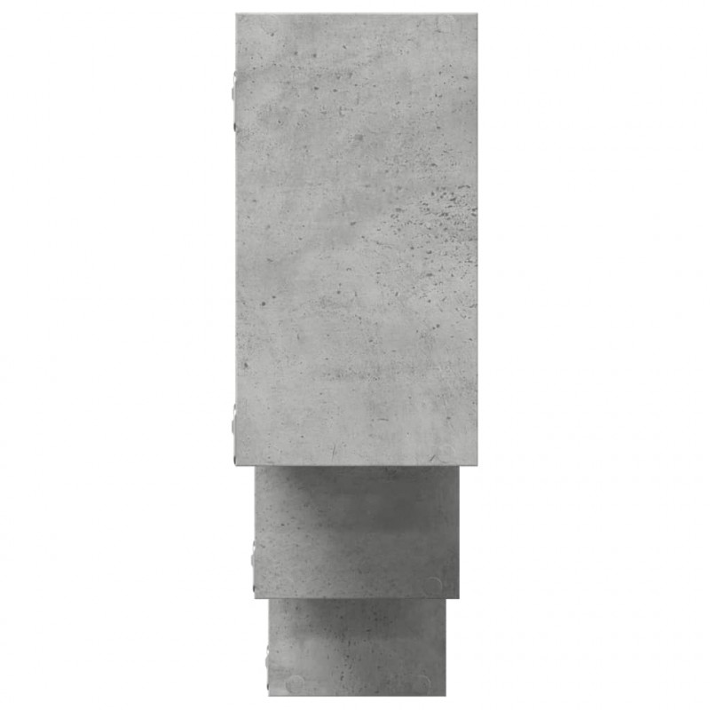 Półka ścienna, szarość betonu, 159x18x66 cm