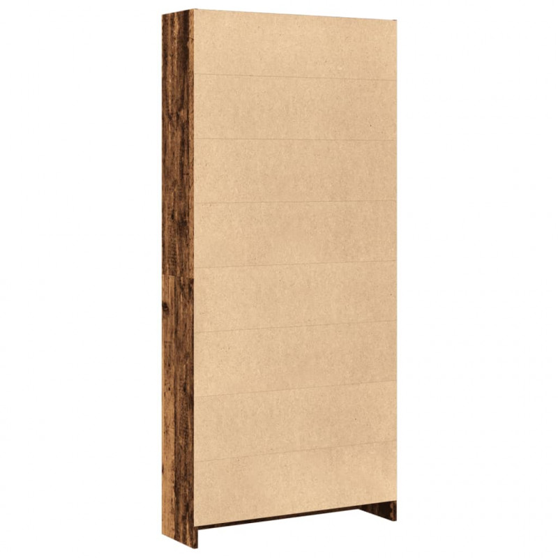 Regał, stare drewno, 80x24x176 cm, materiał drewnopochodny